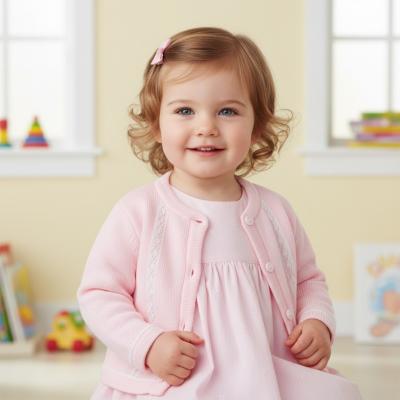 PX0858P-A   Martha Pink Lace  Cardigan  (Newborn -6 months)