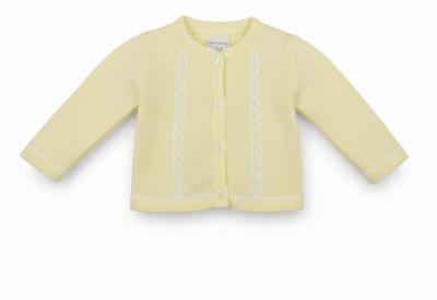 PX0858Y-B   Martha Lemon Lace  Cardigan  (6-24 months)