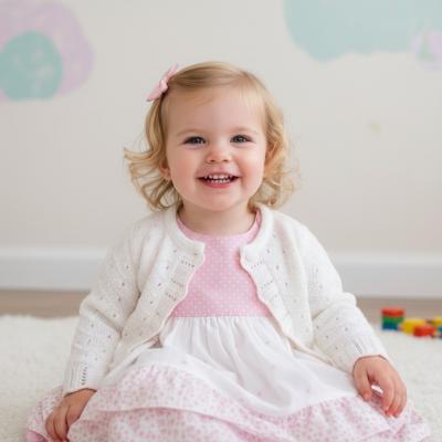 PX0862-WP-B  Avery White and Pink Cardigan  (6-24 months)