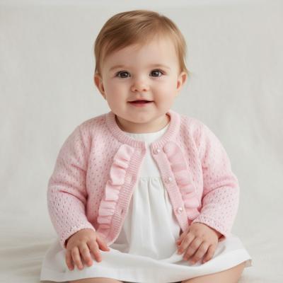 PX0863-PB   Luella Pink Frill Cardigan  (6-24 months)