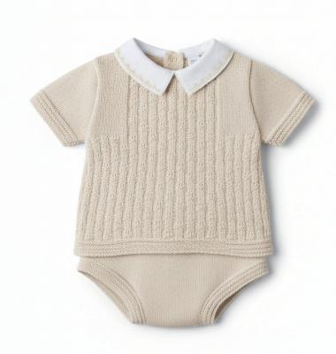 PX0873N-B  Natural Leon Pants Suit  (9-24 months)