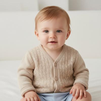 PX0876-BISA Natural Leon Cardigan (Newborn -6 months)