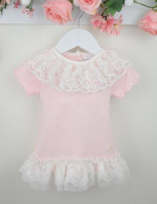 PX0932P  Annabelle Lace trimmed dress (9-24 months)