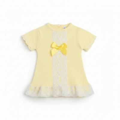 PX0955Y  Lara Lace and bow trimmed dress (3-18 months)