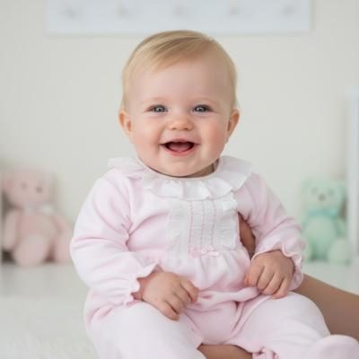 PX1031P Hannah Velour All in One ( Newborn - 9 months)