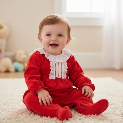 PX1031R Hannah Velour All in One ( Newborn - 9 months)
