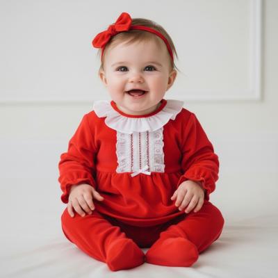 PX1033R Hannah Velour Two Piece ( Newborn - 9 months)