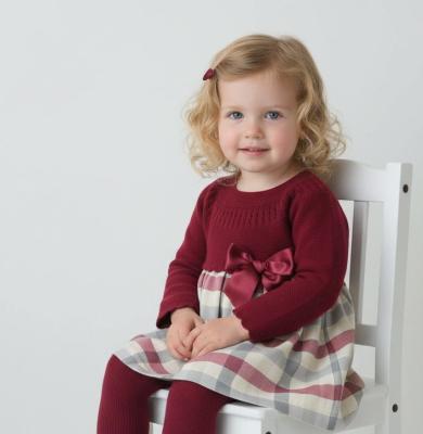PX1043-B-A Burgundy Liza Dress (9-36 months)