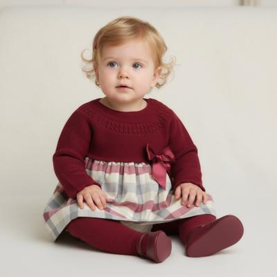 PX1043-B-A Burgundy Liza Dress (Nb-9 months)