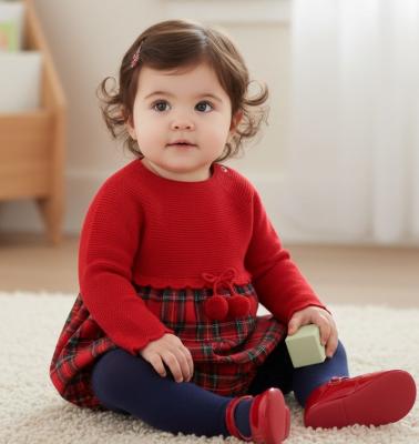 PX1047-R-B Red Izzie Romper (9-24 months)