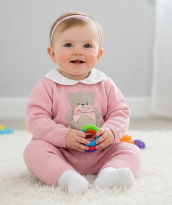 PX1108-P-B Pink "Teddy" Top & Trousers Set (9-24 months)