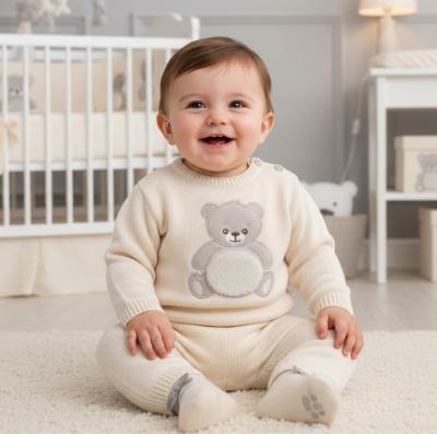 PX1111-N-B Natural "Teddy" Top and Trousers Set (9-24 )