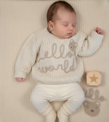 RBJ16199 Biscuit True Knit Boxed Jumper & Blanket (0-3 months)