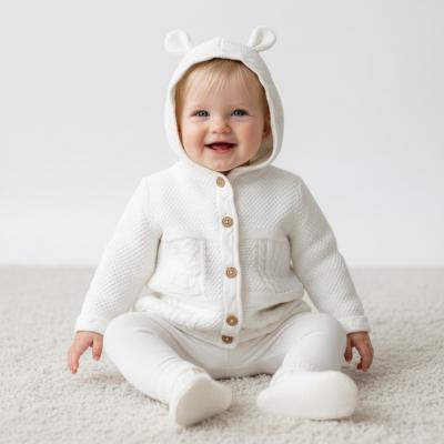 RBB03935-W  Cotton knit cardigan  (0-12 months)