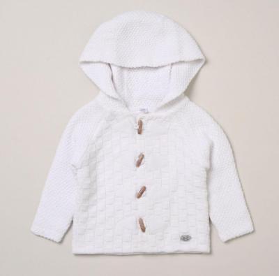 Rock a bye boutique China  RBC05132W Toggle Basket Weave Cardigan (0-12 months)