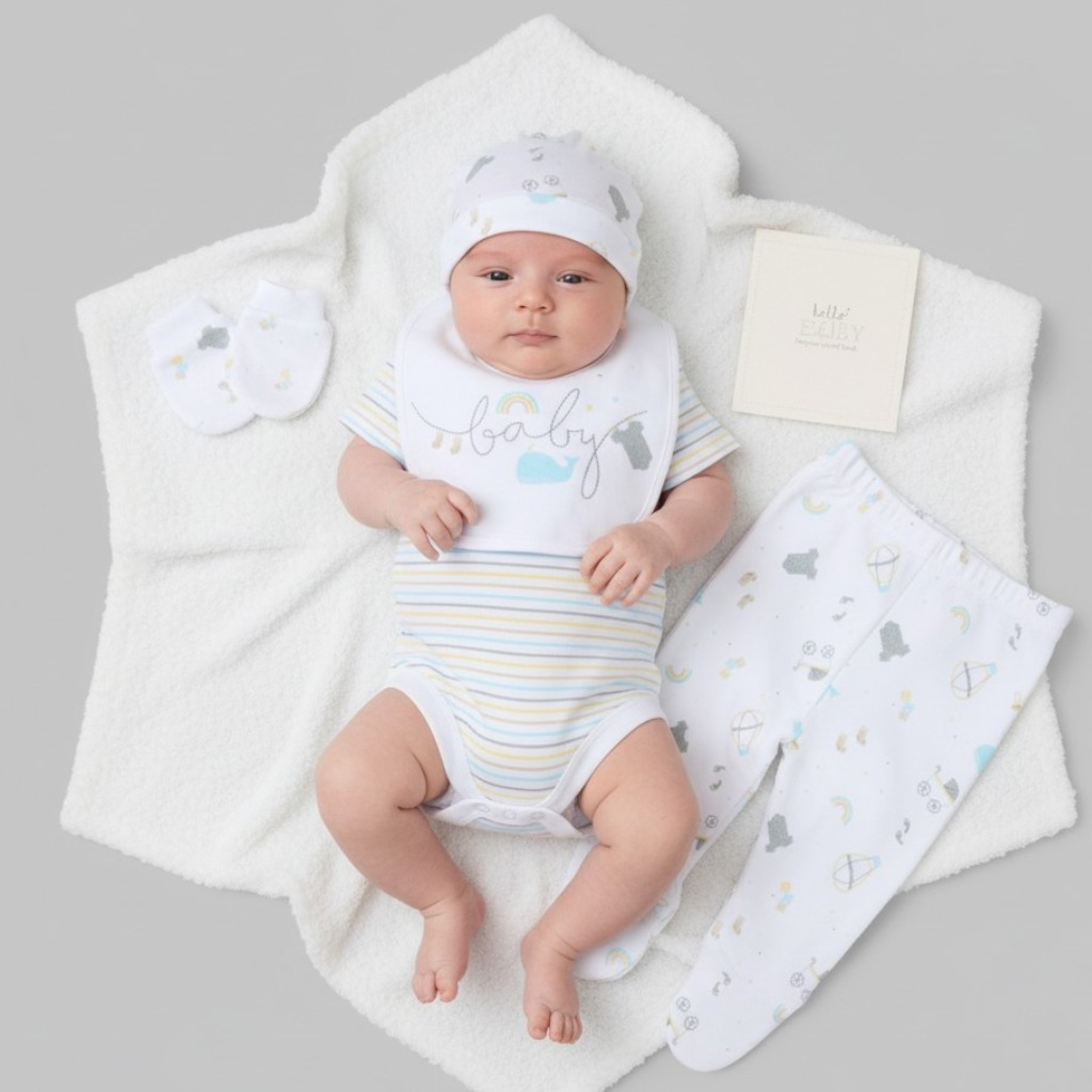 Rock a bye boutique  5056623232859 RBC05608W  Baby Memory Book 6 Piece Set (NB - 6m)
