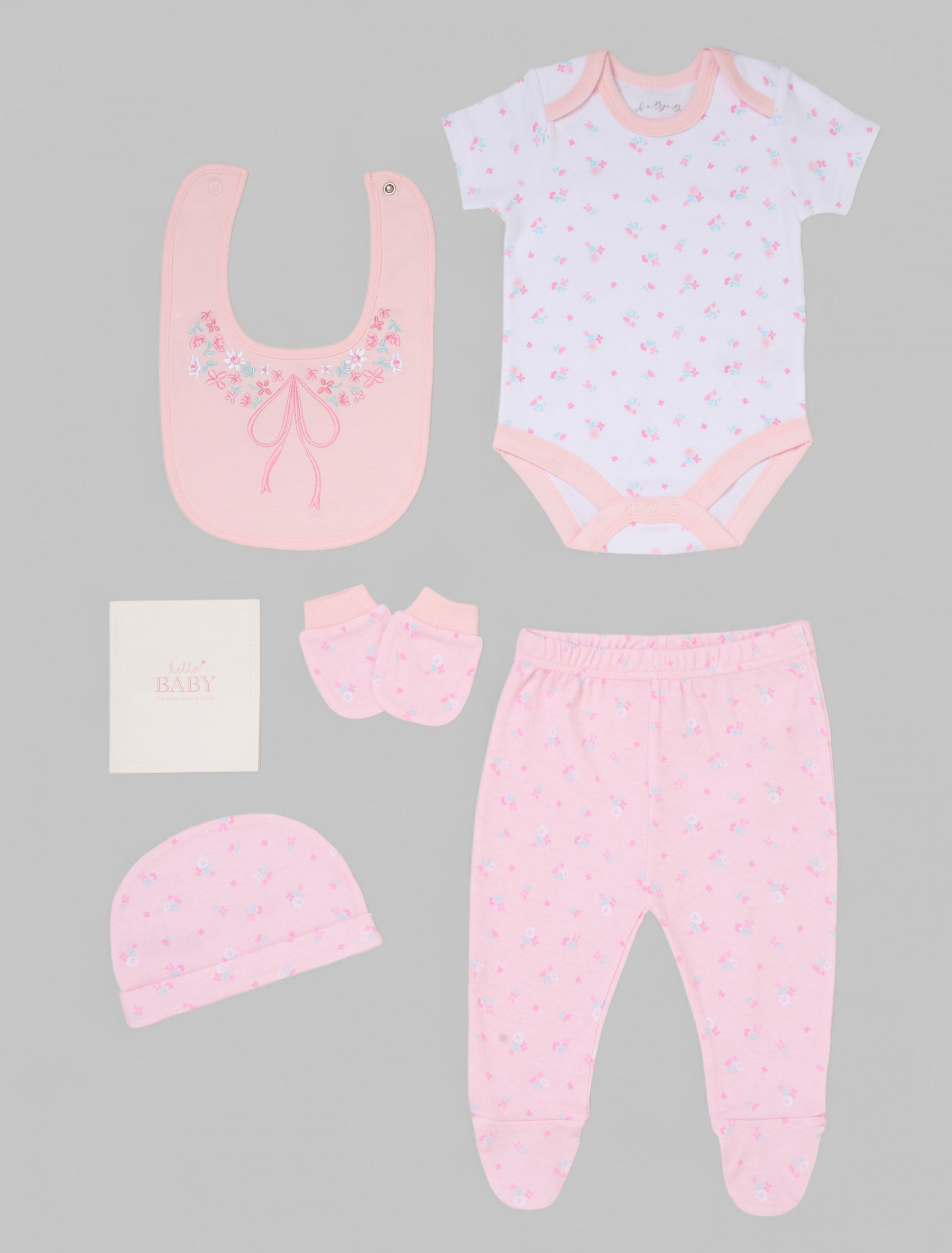 Rock a bye boutique  5056623232736 RBC05699 Bow Memory Book 6 Piece Set (NB - 6m)