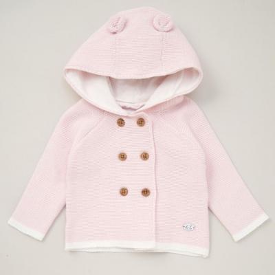 Rock a bye boutique D07150 * RBD07150P Hooded Double Knit Cardigan (0-9 months)