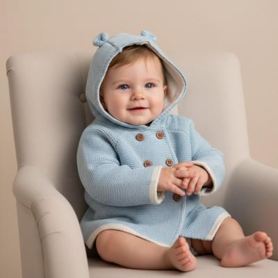 RBD07151-S  Hooded double knit cardigan  (0-9 months)