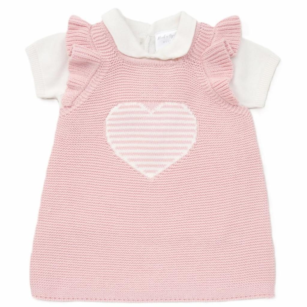 Rock a bye boutique D07272  RBD07272 Cotton knit Pinafore Set ( 0-12 months)