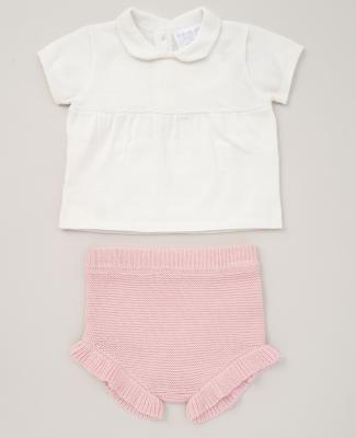 Rock a bye boutique D07273  RBD07273P Cotton knit Top and Shorts (0-12 months)