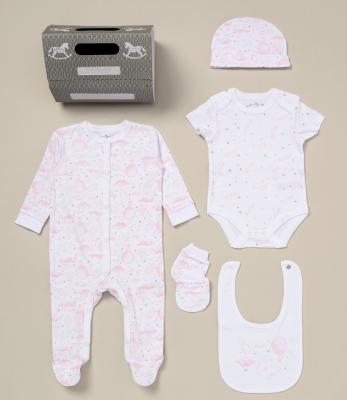 RBD07322 Balloon 5 Piece Layette & Bag (NB - 6m)