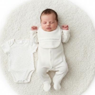 RBE07781W Ribbed velour nursery Layette Set (Nb-6 months)