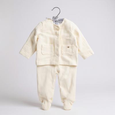 RBE07784W   Ribbed Velour Nursery Set  (0-9 months)