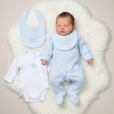 RBE07818S Star Textured Layette Set (Nb-6 months)