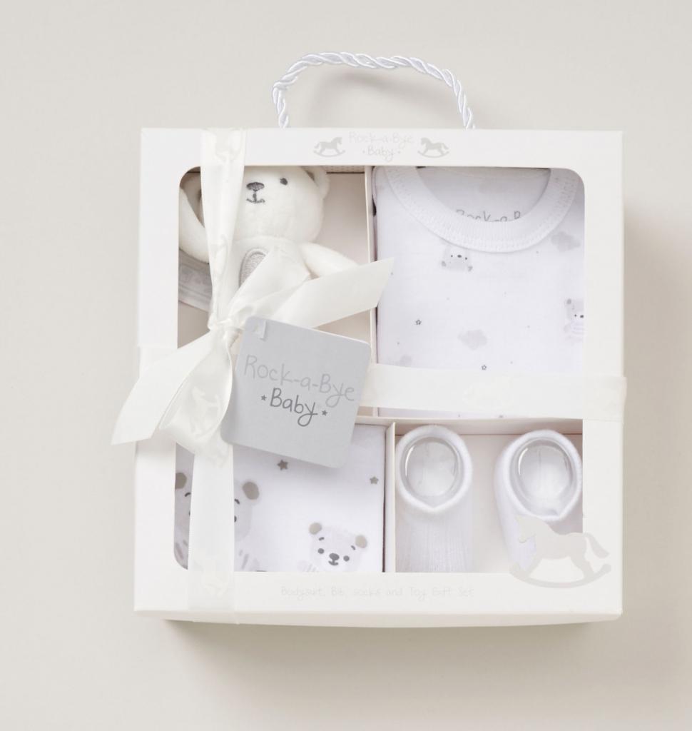 Rock a bye boutique E08678 5056756518264 RBE08678 4 Piece "Teddy"  Boxed Gift Set (0-3 months)