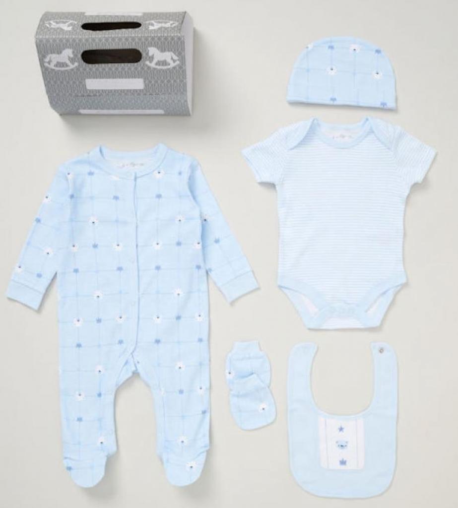 Rock a bye boutique E08846 NB=50567565157775=5056756515782,6=5056756515799 RBE08846 "Bear" 5 Piece Layette Set (Nb-6 months)