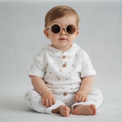 RBF08977W  Muslin "Seaside"  Set with Glasses  (0-12 months)