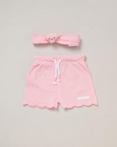 Rock a bye boutique F09018NB 5056756546946 RBF09018 Seashell Scalloped Waffle Shorts Set(0-12 months)