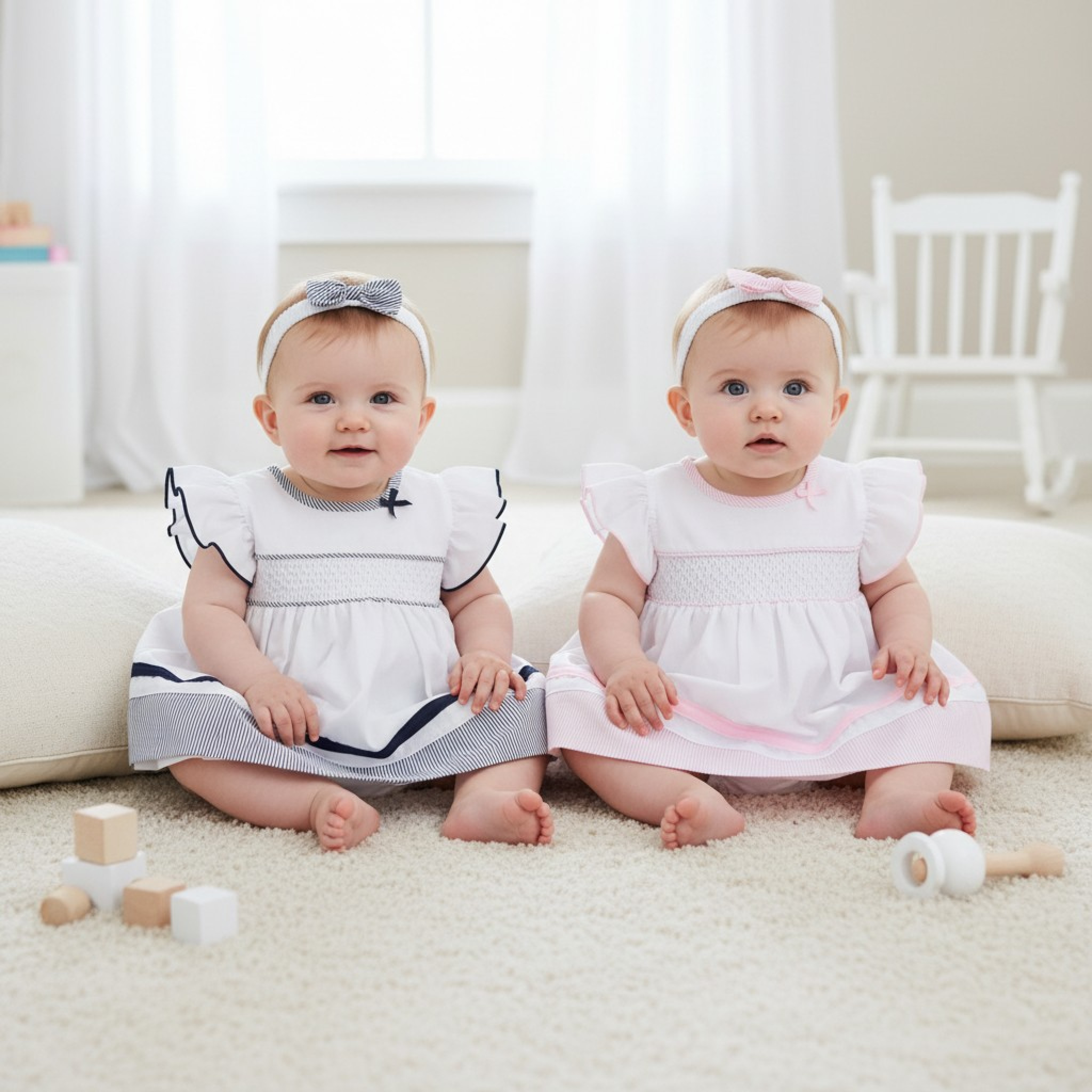 Rock a bye boutique F09182 INF 5056756574833 RBF09182-B Smocked Dress Set (9-24 months)