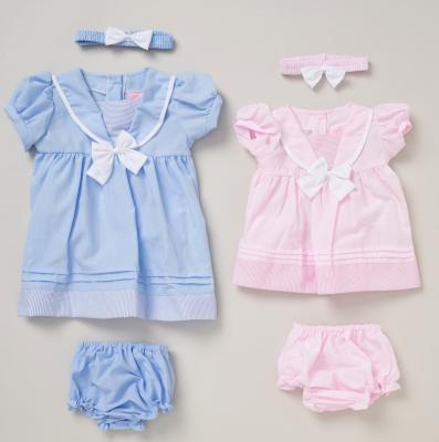 RBF09183A  Sailor Style Dress Set  (0-9 months)