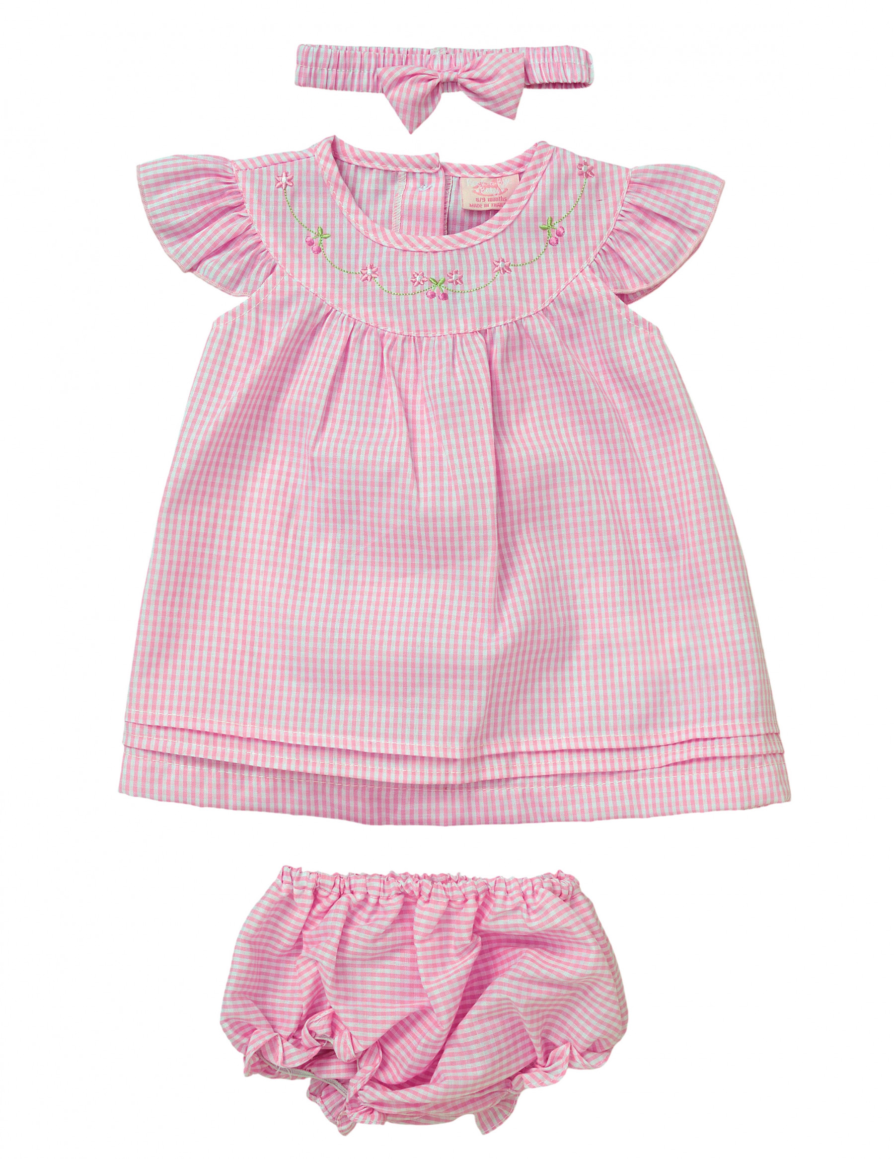 Rock a bye boutique F09184 NB 5056756552794 RBF09184AP Gingham Dress Set (0-9 months)