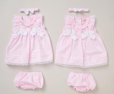Rock a bye boutique F09237 NB 5056576553036 RBF09237-AP Lace and Bows Dress Set (0-9 months)