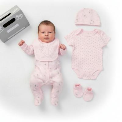RBF09905-P  Sparkle "Hello" 5 Piece Layette Set  (Nb-6 months)