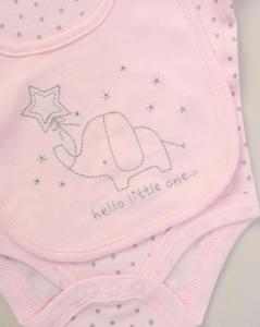 Rock a bye boutique F09905NB * RBF09905P Sparkle "Hello" 5 Piece Layette Set (Nb-6 months)