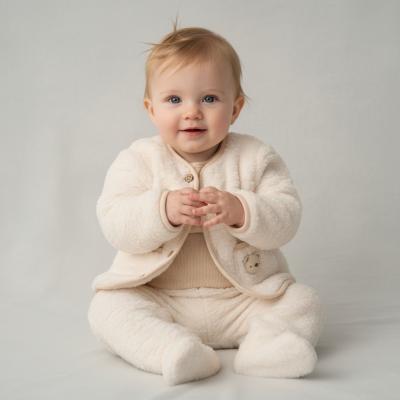 RBG10800E  Sherpa Teddy Jacket Set SINGLE  (3-6 months)