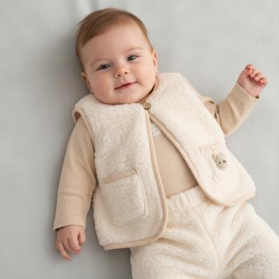 RBG10801  Sherpa Teddy Gilet Set  (0-9 months)
