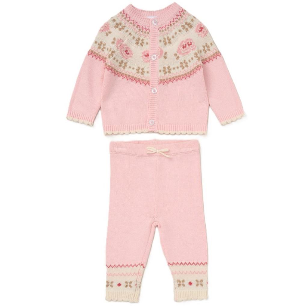 Rock a bye boutique G10829 * RBG10829 Knitted "Rose" Two Piece(0-12 months)