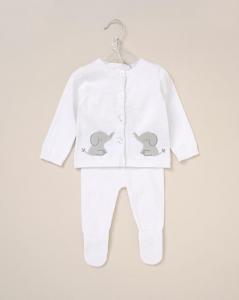 Rock a bye boutique G10830 * RBG10830W Elephant True Knit Cotton Set (0-12 months)