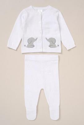 Rock a bye boutique G10830 * RBG10830W Elephant True Knit Cotton Set (0-12 months)