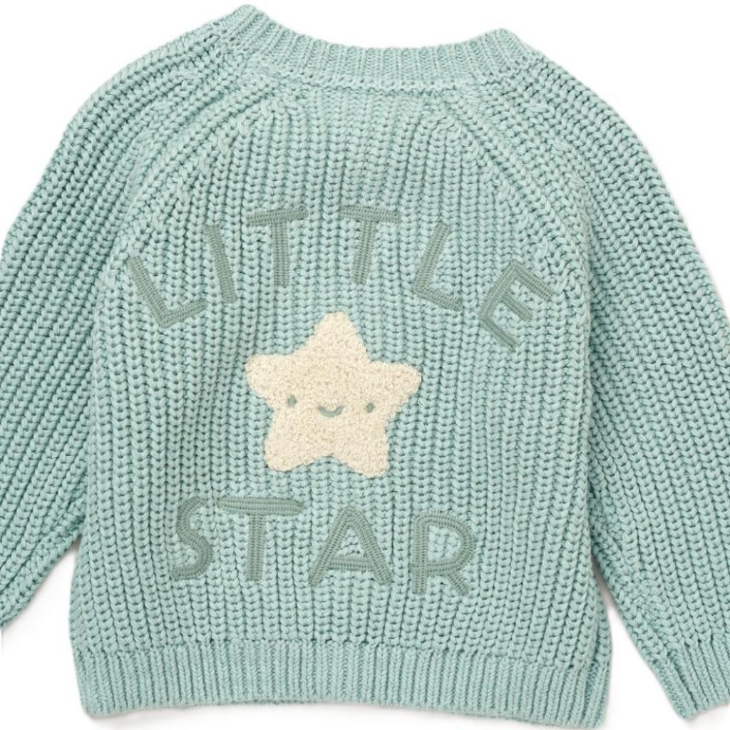 Rock a bye boutique G10832 * RBG10832 Sage "Little Star" Cardigan (0-12 months)