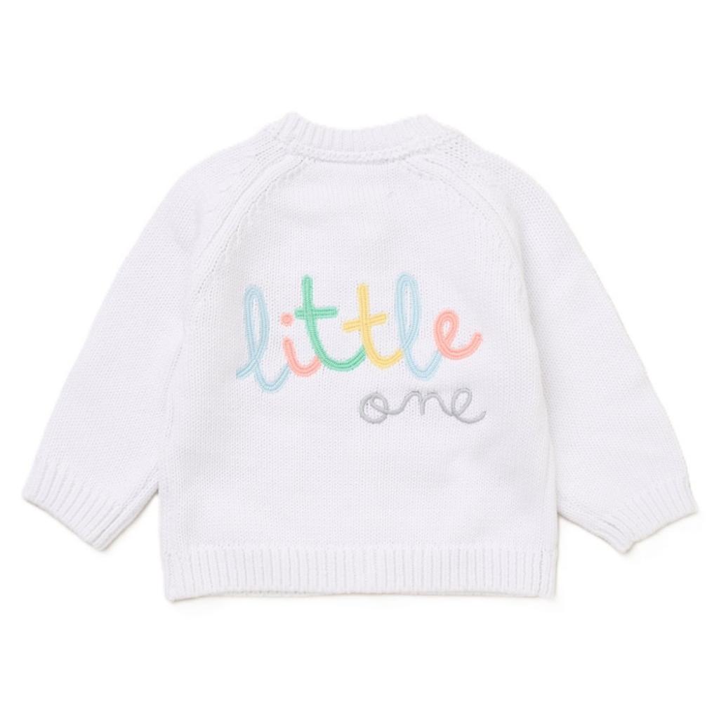 Rock a bye boutique G10848 * RBG10848 White "Little One" Cardigan (0-12 months)