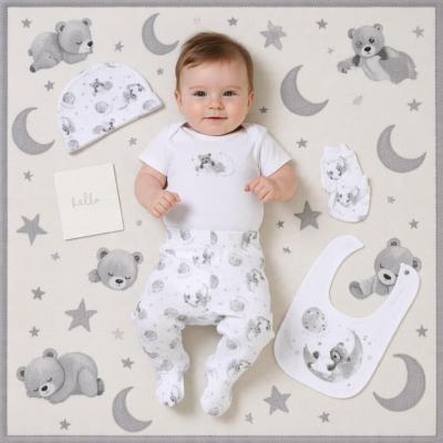 RBG12018G Teddy 6 Piece Layette Set (Nb-6 months)