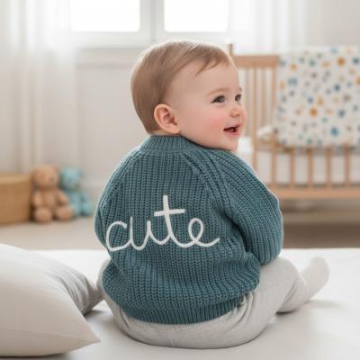 RBG12765T  Teal "Cute" Cardigan  (0-12 months)