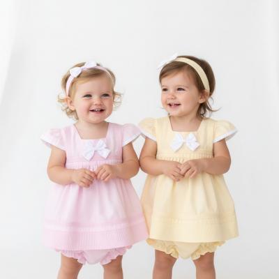 RBH12801-B  Bow Dress Set  (9-24 months)
