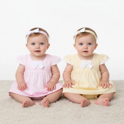 RBH12801B  Bow Dress Set  (9-24 months)